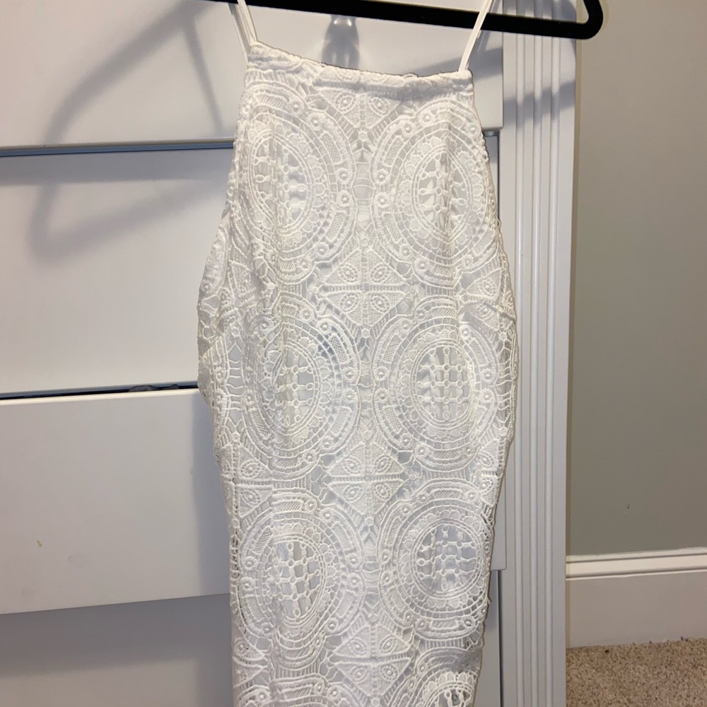 white lace dress